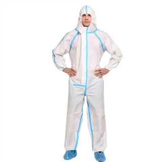 Disposable Medical Protective Coverall Taped Seam EN14126